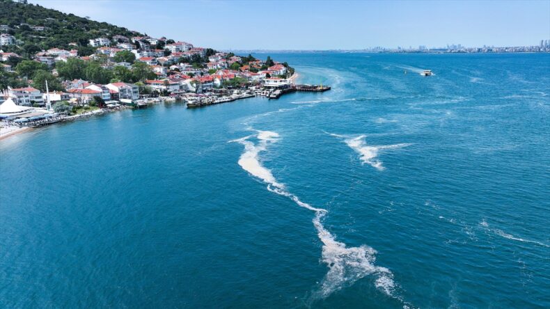 Marmara Denizi’nde Kınalıada açıklarında müsilaj yeniden görüldü