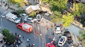 Kontrolden çıkan kamyonun 10 araca çarpması sonucu 6 kişi yaralandı