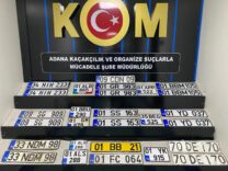Bir işyerinden 27 sahte araç plakası ele geçirildi