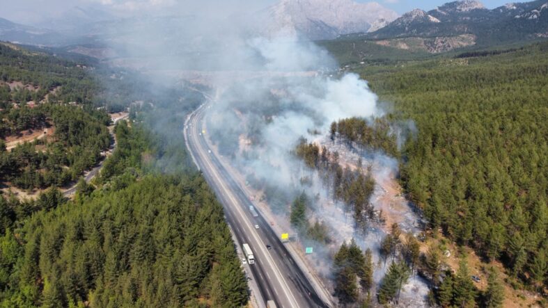 kalpgazetesi.com-Otomobil 'den Ormana Sıçrayan Yangın Pozantı'da söndürüldü